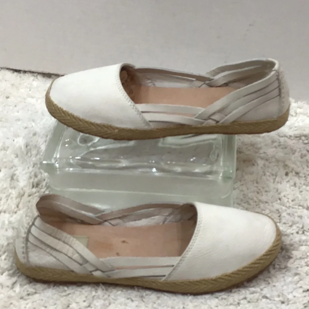 UGG cream nubuck leather Cicily espadrille 7.5